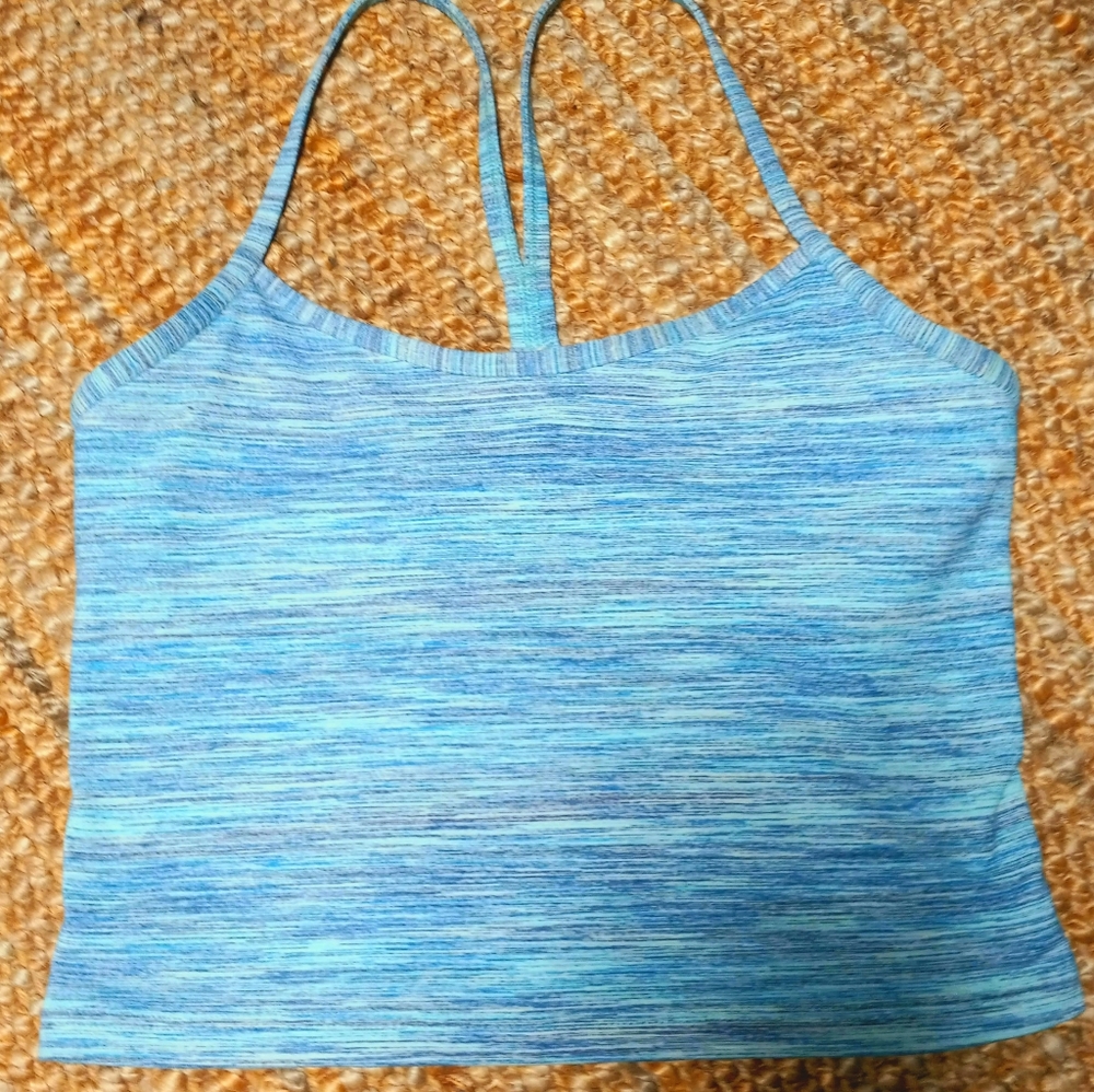 Lululemon Power Y Tank Bold Blue Yellow Green Space Dye / 8